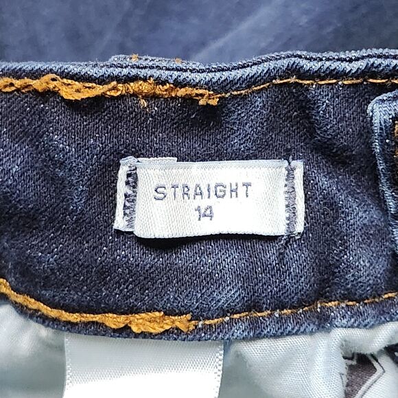 Crown & Ivy Jeans Womens 14 Straight Leg Stretch Denim High Rise Pockets Casual - Picture 11 of 15